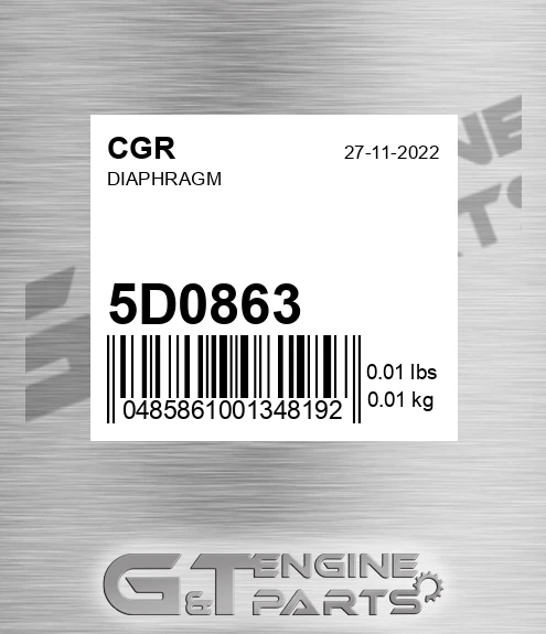 5D0863 CGR Diaphragm