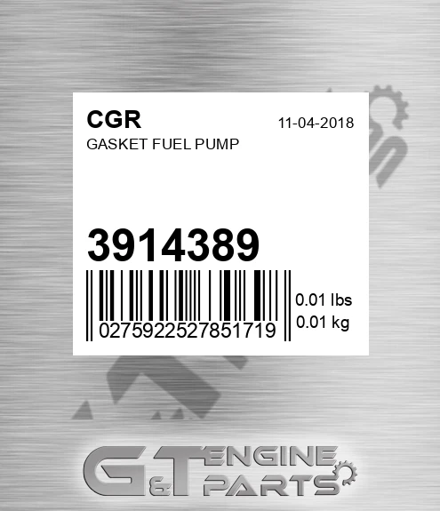 3914389 Gasket Fuel Pump