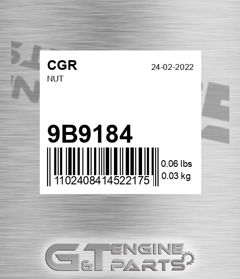 9B9184 CGR Nut