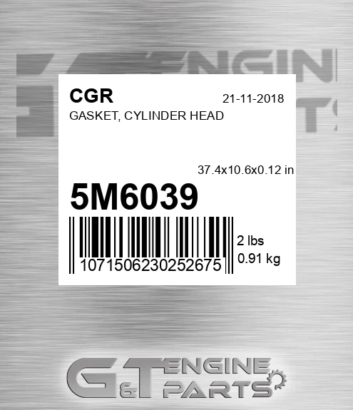 5M6039 CGR Gasket, Cylinder Head