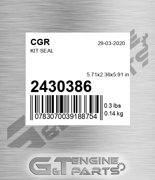 2430386 CGR Kit Seal