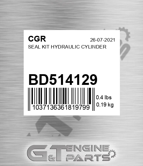 BD514129 CGR Seal Kit Hydraulic Cylinder