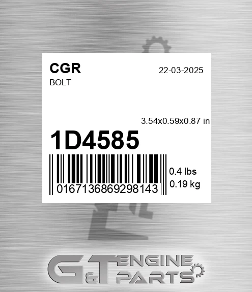 1D4585 CGR Bolt