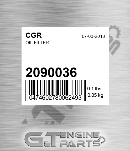 2090036 Oil Filter for CGR