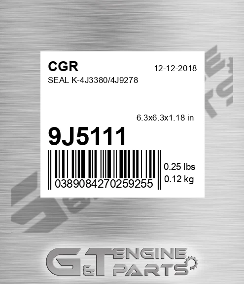 9J5111 CGR Seal K-4j3380/4j9278