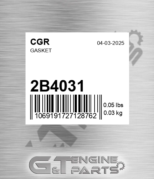 2B4031 Gasket