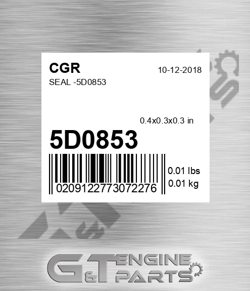 5D0853 CGR Seal -
