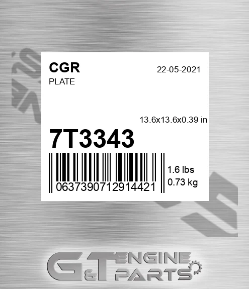 7T3343 CGR Plate