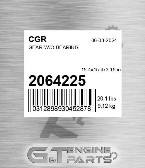 2064225 CGR Gear-w/o Bearing