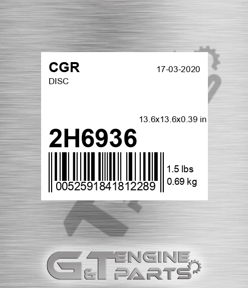2H6936 CGR Disc