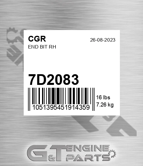 7D2083 CGR End Bit Rh