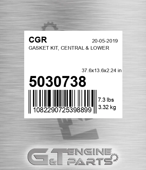 5030738 CGR Gasket Kit, Central & Lower
