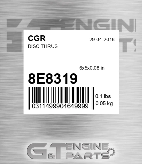 8E8319 CGR Disc Thrus