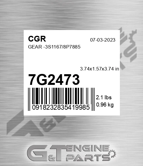 7G2473 CGR Gear -3s1167/8p7885