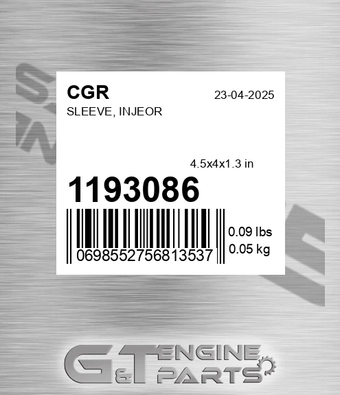 1193086 Sleeve, Injeor for CGR