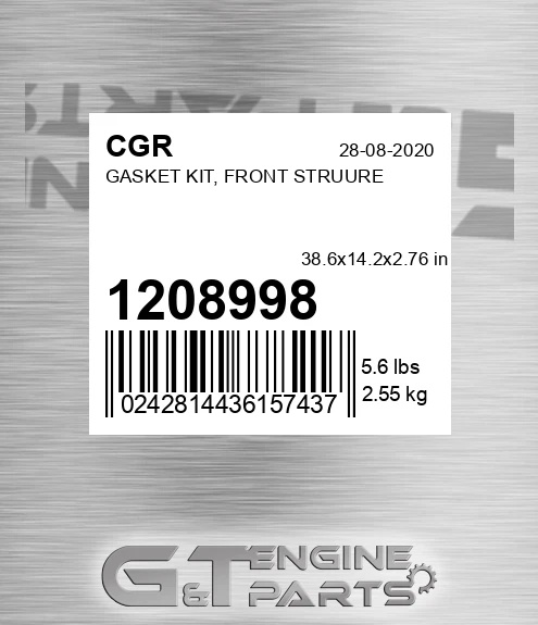 1208998 Gasket Kit, Front Struure for CGR