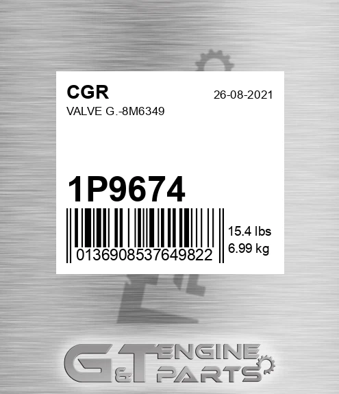 1P9674 Valve G.-8m6349