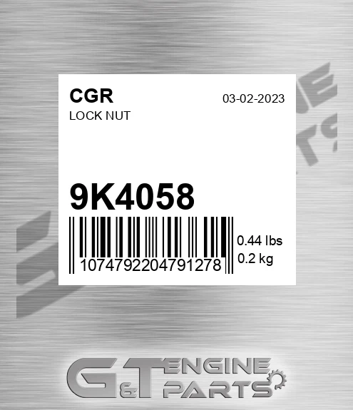 9K4058 Lock Nut