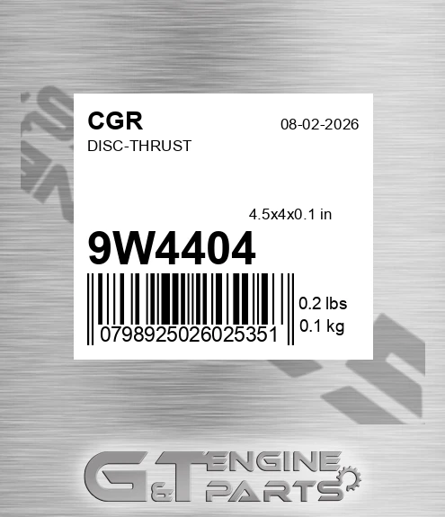 9W4404 Disc-thrust for CGR