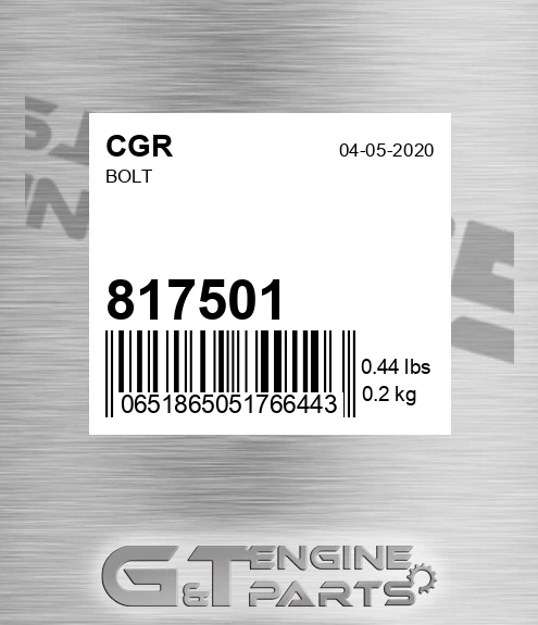 817501 CGR Bolt
