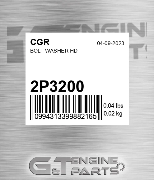 2P3200 Bolt Washer Hd