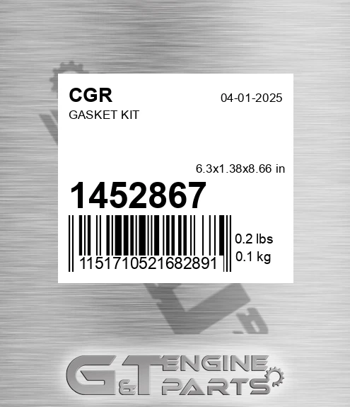 1452867 CGR Gasket Kit