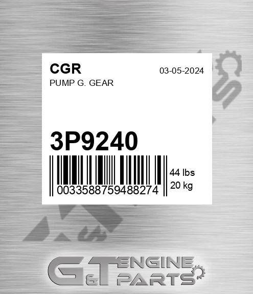 3P9240 CGR Pump G. Gear