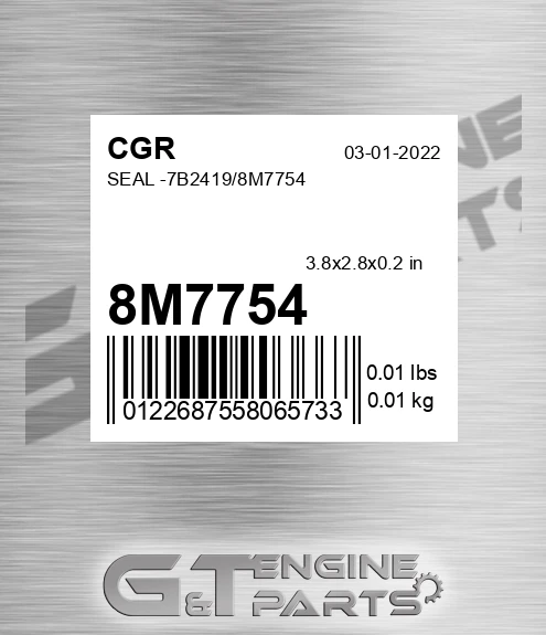 8M7754 CGR Seal -7b2419/