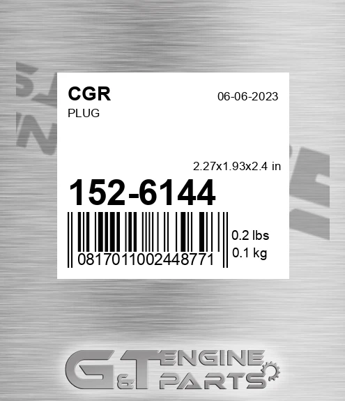 152-6144 CGR Plug