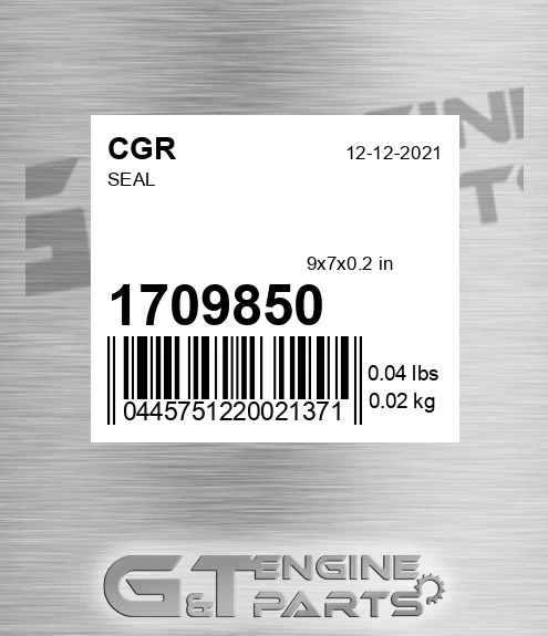 1709850 CGR Seal