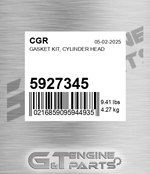 5927345 Gasket Kit, Cylinder Head for CGR