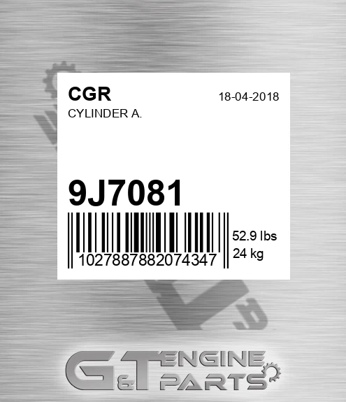 9J7081 CGR Cylinder A.