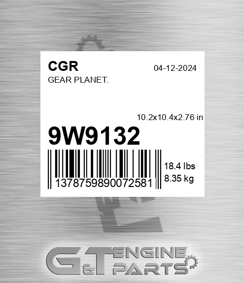 9W9132 Gear Planet.