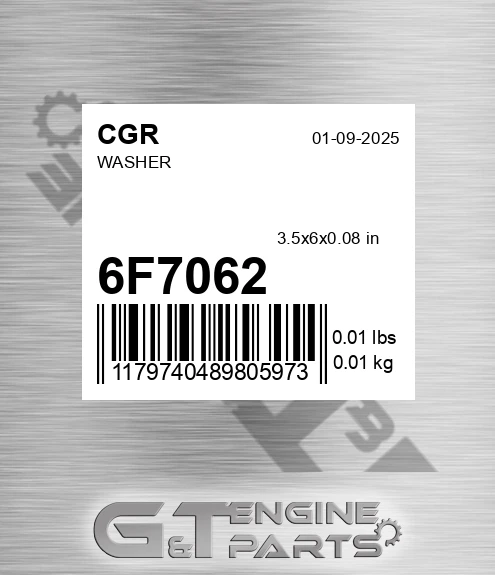 6F7062 CGR Washer