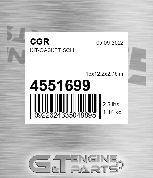 4551699 CGR Kit-gasket Sch
