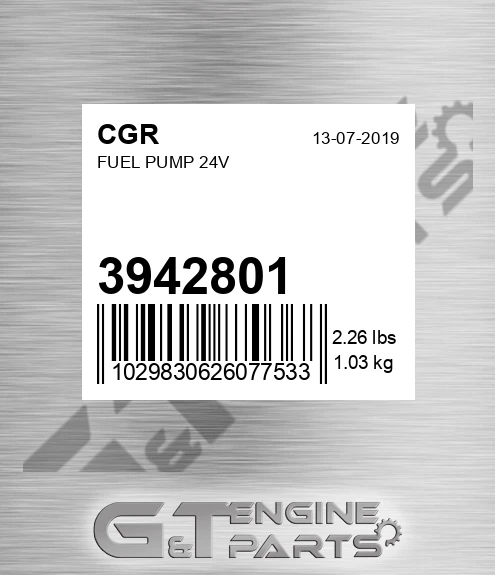 3942801 Fuel Pump 24v