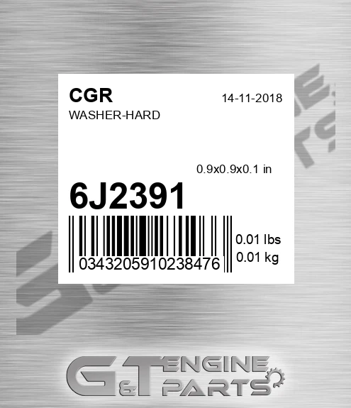 6J2391 CGR Washer-hard