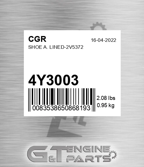 4Y3003 CGR Shoe A. Lined-2v5372