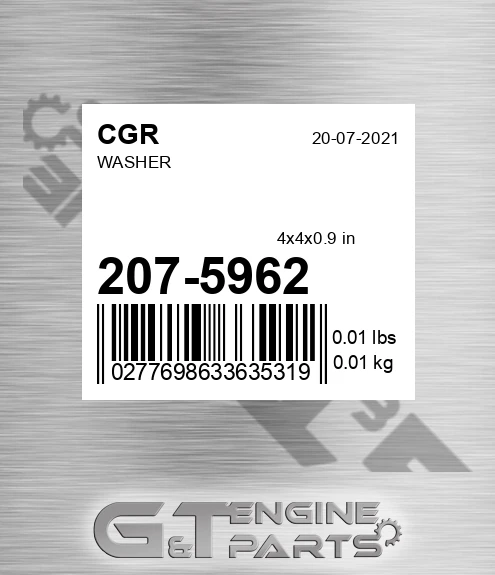 207-5962 Washer