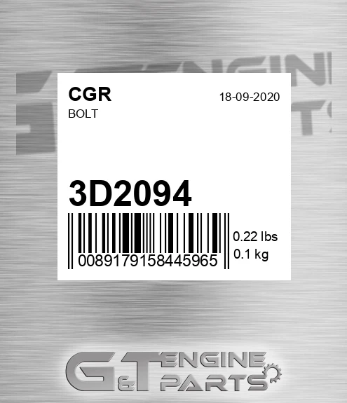 3D2094 CGR Bolt