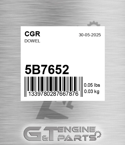 5B7652 CGR Dowel