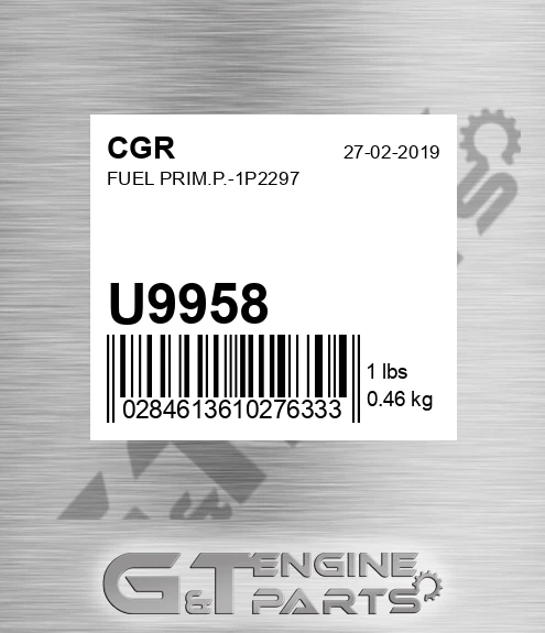 U9958 CGR Fuel Prim.p.-1p2297