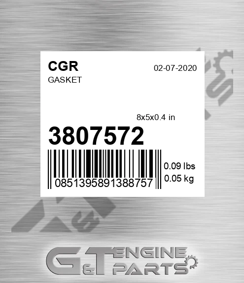 3807572 Gasket for CGR