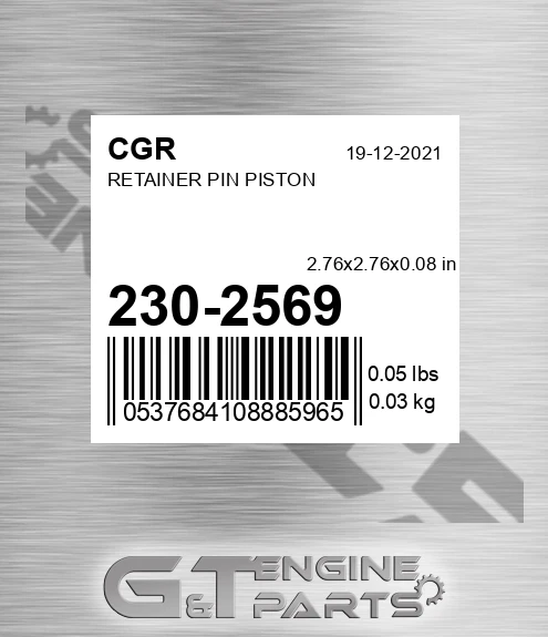 230-2569 Retainer Pin Piston