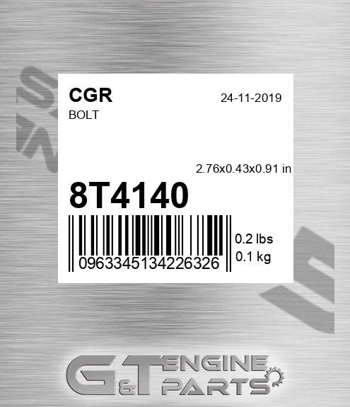 8T4140 CGR Bolt