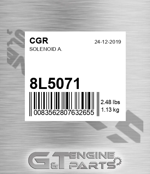 8L5071 Solenoid A. for CGR
