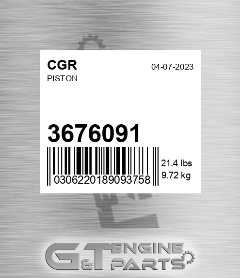 3676091 Piston
