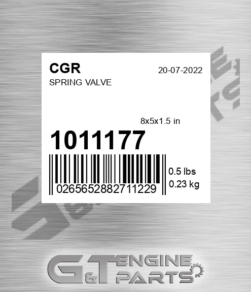 1011177 CGR Spring Valve