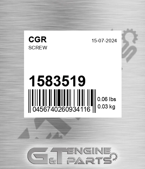 1583519 Screw for CGR