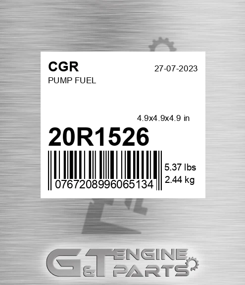 20R1526 CGR Pump Fuel